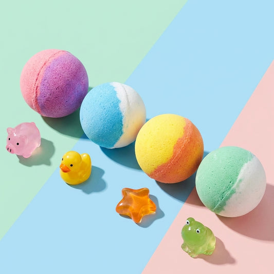 15pcs Kids Bath Bomb Surprise Box – Colorful Fizz + Toy Inside